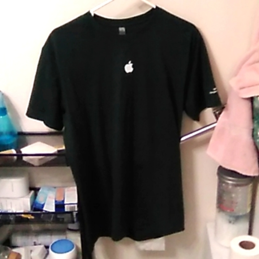 Vintage Apple Mac Genius Bar Dark Green cotton crewneck T-shirt